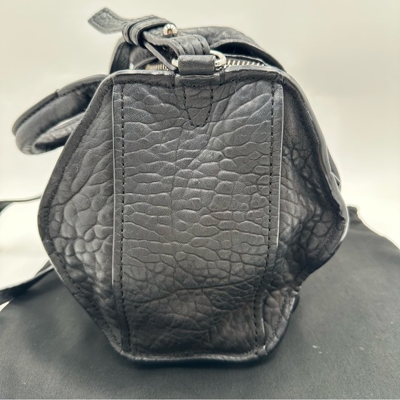 ALEXANDER WANG Pebbled Lambskin Inside Out Rockie Black Clear Resin Hardware - Picture 4 of 15